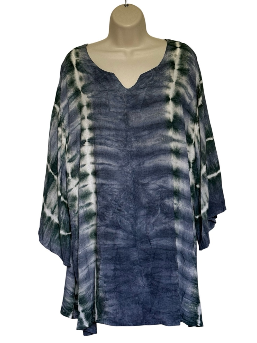 NWT Advance Tie Dye Bohemian Tunic Made in India Sz L/XL SMALL FLAW
